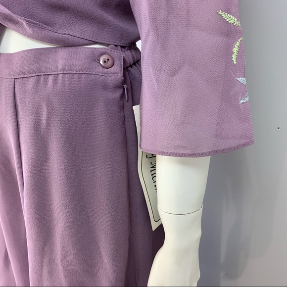 New! Vintage Nancy Michaels Skirt Suit Set skirt Jacket Shirt Top - Picture 9 of 14